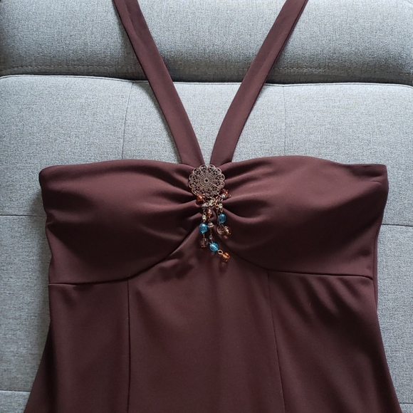 Bisou Bisou gorgeous vintage halter dress